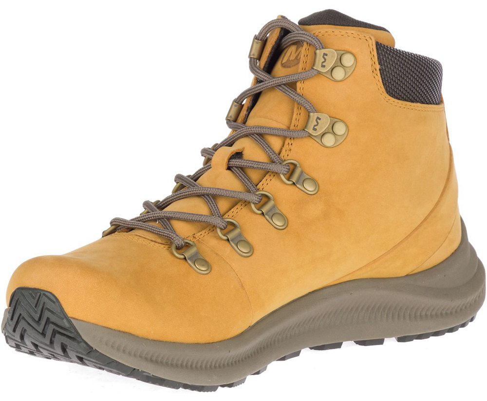 Merrell Hiking Boots Brown - Ontario Mid Waterproof - Mens 63ISFQYUP